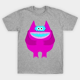 Hot Pink Nauga Stuffed Animal Cute Monster Throwback graphic T-Shirt